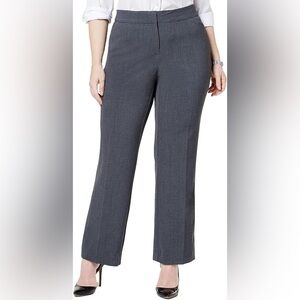 Anne Klein Women’s Size 14 petite Grey Straight leg Pants  High-rise waist